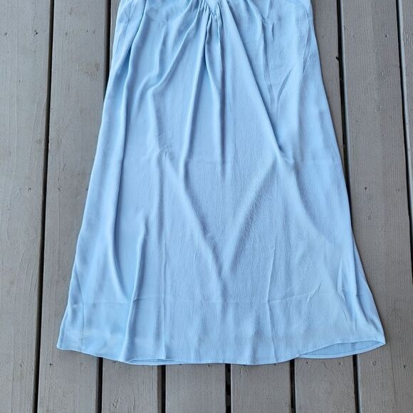 Lovers and Friends Cami Mini Dress V-Neckline Tie Spaghetti Straps Blue Medium - Picture 3 of 6